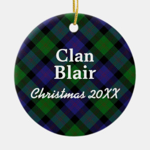 Clan-BlairScottishTartan Keramik Ornament