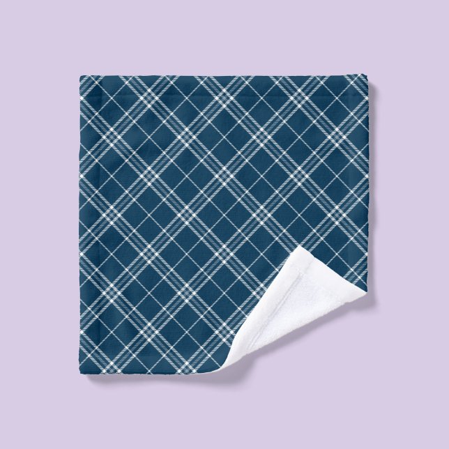 Clan bleu moderne Clark Tartan Plaid (Gant de toilette)