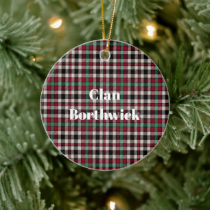 Clan Borthwick Ancient Tartan Keramik Ornament