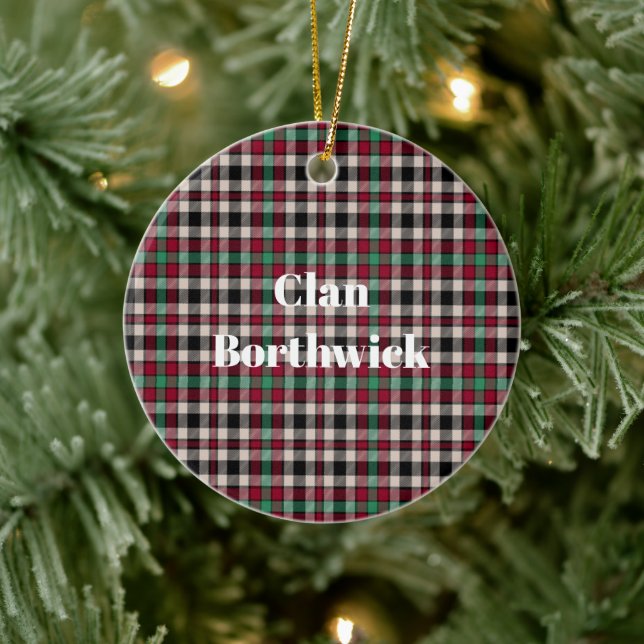 Clan Borthwick Ancient Tartan Keramik Ornament (Baum)