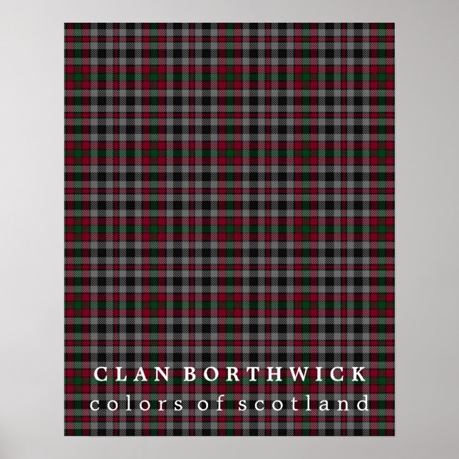 Clan Borthwick Colors of Scotland Tartan Poster (Vorne)