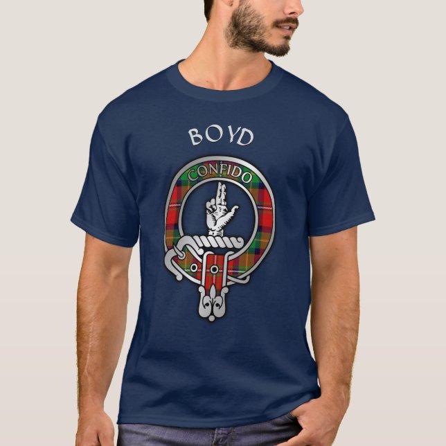 Clan Boyd Crest & T-Shirt Tartan (Devant)