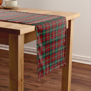 Clan Boyd Red und Green Scottish Tartan Kurzer Tischläufer