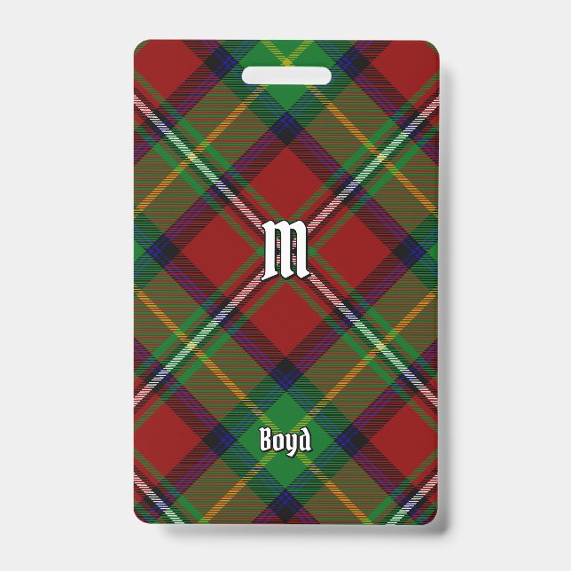 Clan Boyd Tartan Ausweis (Vorderseite)