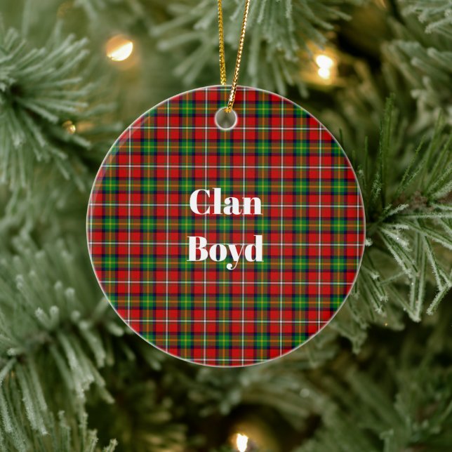 Clan Boyd Tartan Keramik Ornament (Baum)