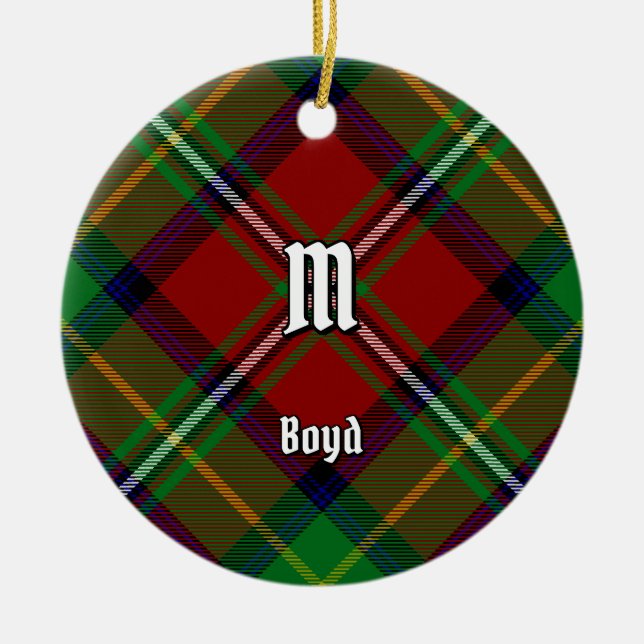 Clan Boyd Tartan Keramik Ornament (Vorne)