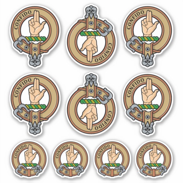 Clan Boyd Wappen Sticker Set (Vorderseite)