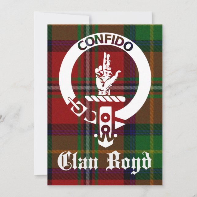 Clan Boyd Wappen Tartan Greeting Karte (Vorderseite)