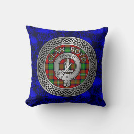 Clan Boyd Wappen & Tartan Knot Kissen