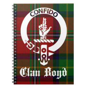 Clan Boyd Wappen Tartan Notizblock