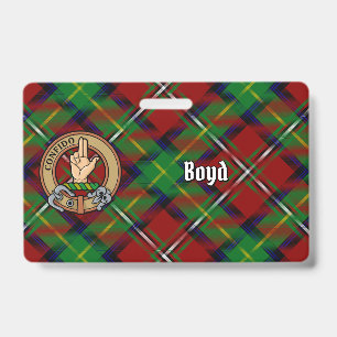 Clan Boyd-Wappen über Tartan Ausweis