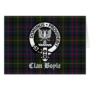 Clan Boyle Crest & Tartan Grey Card