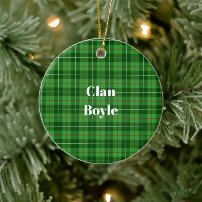 Clan Boyle Tartan Keramik Ornament (Baum)
