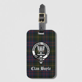 Clan Boyle Wappen Abzeichen & Tartan Gepäckanhänger