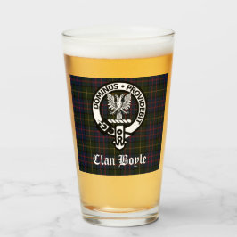 Clan Boyle Wappen Abzeichen & Tartan Glas