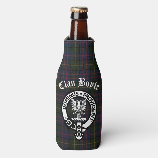 Clan Boyle Wappen & Tartan Flaschenkühler (Flaschenvorderseite)