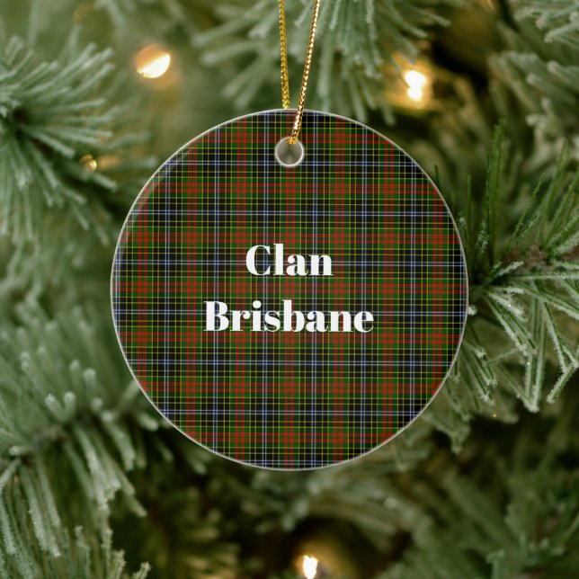 Clan Brisbane Tartan Keramik Ornament (Baum)