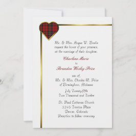 Clan Brodie Kariert Heart Wedding Einladung