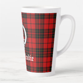Clan Brodie Wappen Abzeichen und Tartan Milchtasse