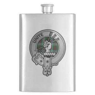 Clan Brodie Wappen & Jagd Tartan Flachmann