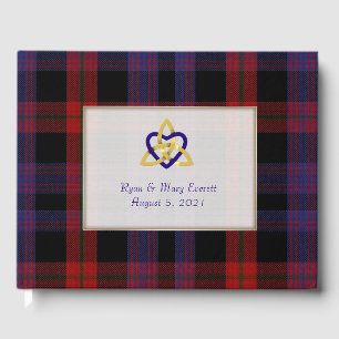 Clan Brown Kariert Celtic Heart Wedding 1 Gästebuch