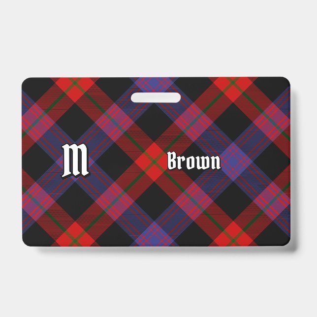 Clan Brown Tartan Ausweis (Vorderseite)