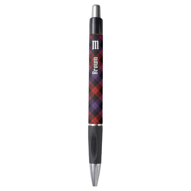Clan Brown Tartan Kugelschreiber (Vorderseite Vertikal)