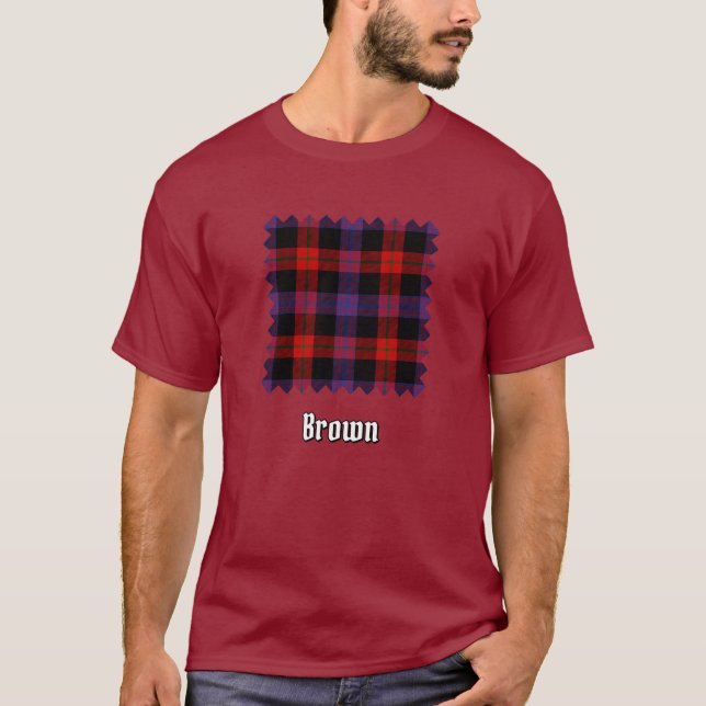 Clan Brown Tartan T-Shirt (Vorderseite)