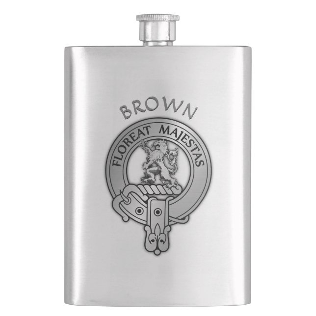 Clan Brown Wappen Flachmann (Vorderseite)