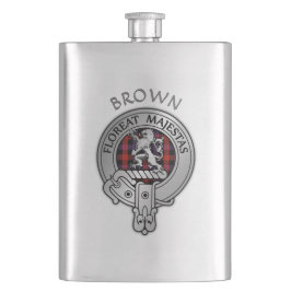Clan Brown Wappen & Tartan Flachmann