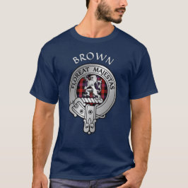 Clan Brown Wappen & Tartan T-Shirt