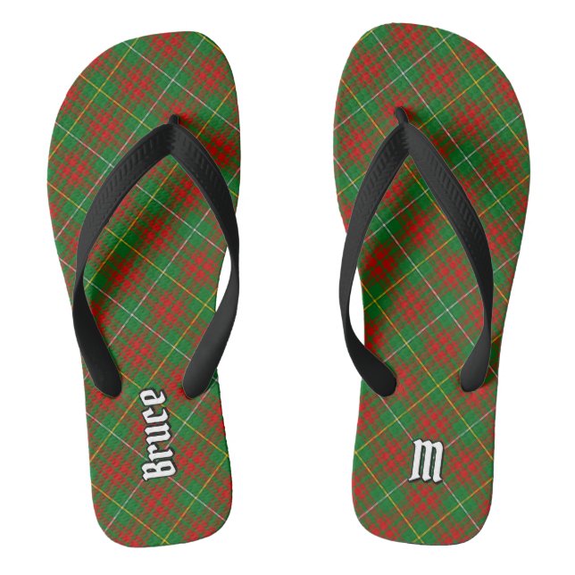 Clan Bruce Hunting Tartan Flip Flops (Fußbett)