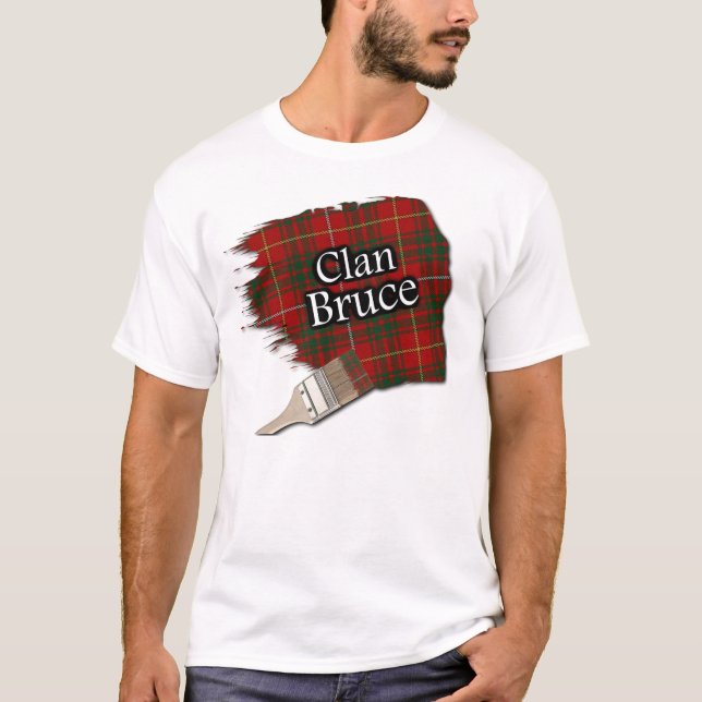 Clan Bruce Scottish Tartan Paint Shirt (Vorderseite)