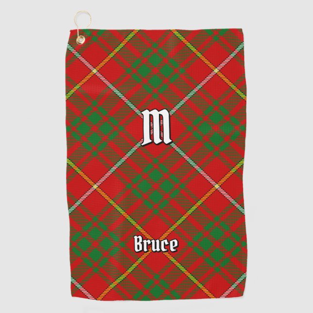 Clan Bruce Tartan Golfhandtuch (Vorderseite)