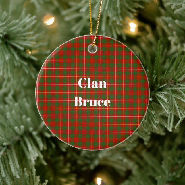 Clan Bruce Tartan Keramik Ornament (Baum)