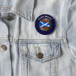 Clan Bruce Tartan Knot & Flag Button