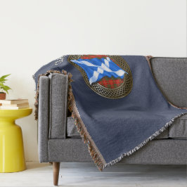 Clan Bruce Tartan Knot & Flag Decke
