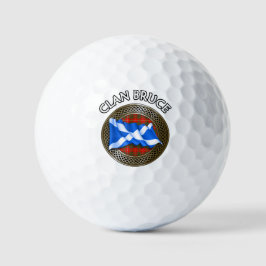 Clan Bruce Tartan Knot & Flag Golfball