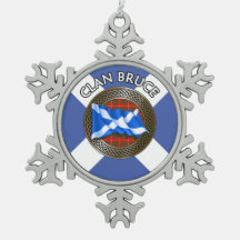 Clan Bruce Tartan Knot & Flag
