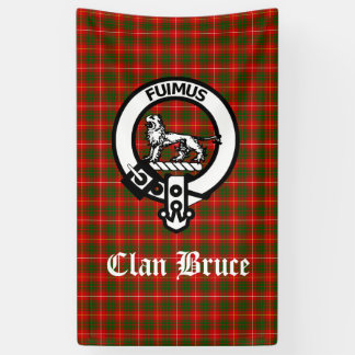 Clan Bruce Wappen Abzeichen & Tartan Custom Banner