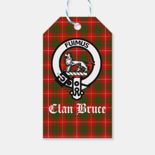 Clan Bruce Wappen Abzeichen & Tartan Custom Geschenkanhänger