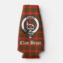 Clan Bruce Wappen Abzeichen & Tartan Flaschenkühler