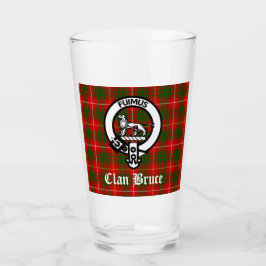 Clan Bruce Wappen Abzeichen & Tartan Glas