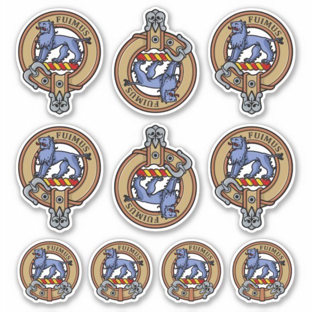 Clan Bruce Wappen Sticker Set (Vorderseite)