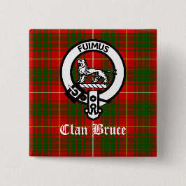 Clan Bruce Wappen Tartan Custom Button