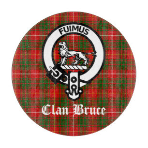 Clan Bruce Wappen Tartan Custom Schneidebrett