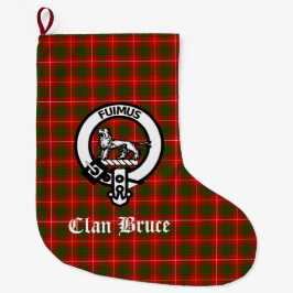 Clan Bruce Wappen & Tartan individuell anpassbar Großer Weihnachtsstrumpf