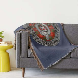 Clan Bruce Wappen & Tartan Knot Decke