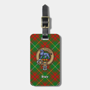Clan Bruce Wappen über die Jagd auf Tartan Gepäckanhänger