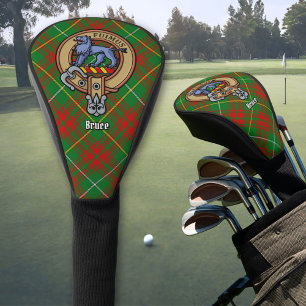 Clan Bruce Wappen über die Jagd auf Tartan Golf Headcover